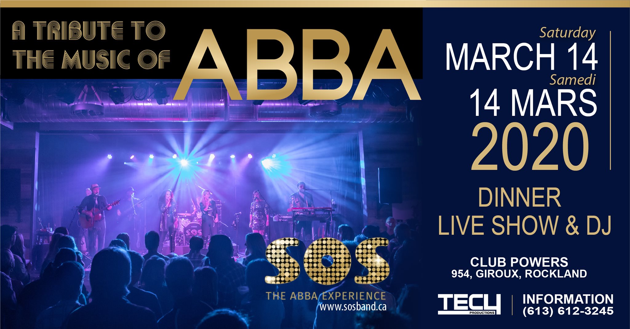 Poster for ABBA Tribute Dinner